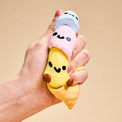 SqueezeSquad Taba Deluxe Premium Silicone Squishy Fidget Toy - Triple Ice Cream Cone