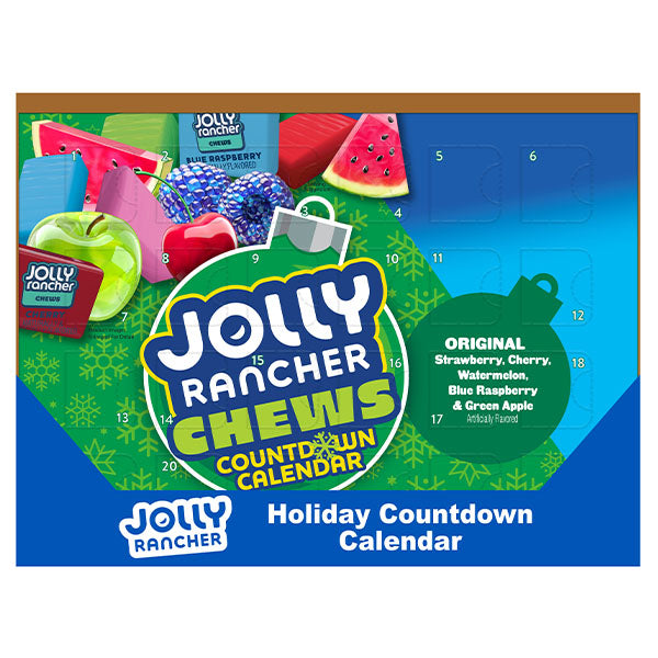 Jolly Rancher Chews Fruit Candy 24-Day Countdown Advent Calendar (3.8oz)