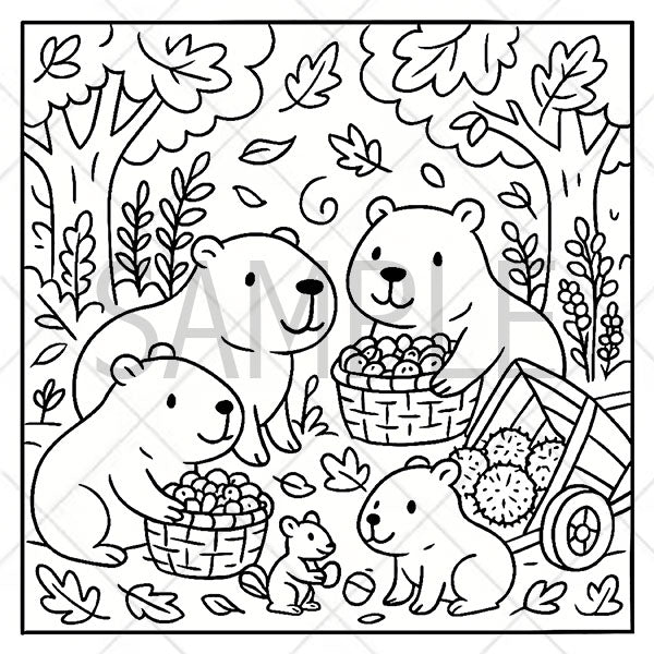 "Cuddly Capybaras" Cute Coloring Book for Adults and Teens By Kari Juna (44 Pages) Simple Exclusive 
