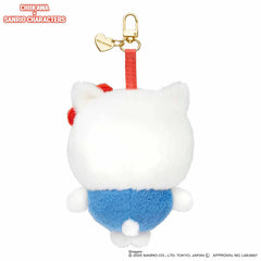 Chiikawa Kiramekko Hachiware × Hello Kitty Plush Keychain
