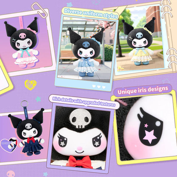 TOP TOY x Sanrio: Kuromi "School Life" Series Plush Keychain Blind Box (1pc)