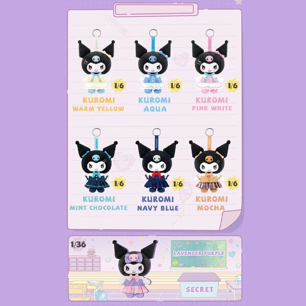 TOP TOY x Sanrio: Kuromi "School Life" Series Plush Keychain Blind Box (1pc) Simple TOP TOY 