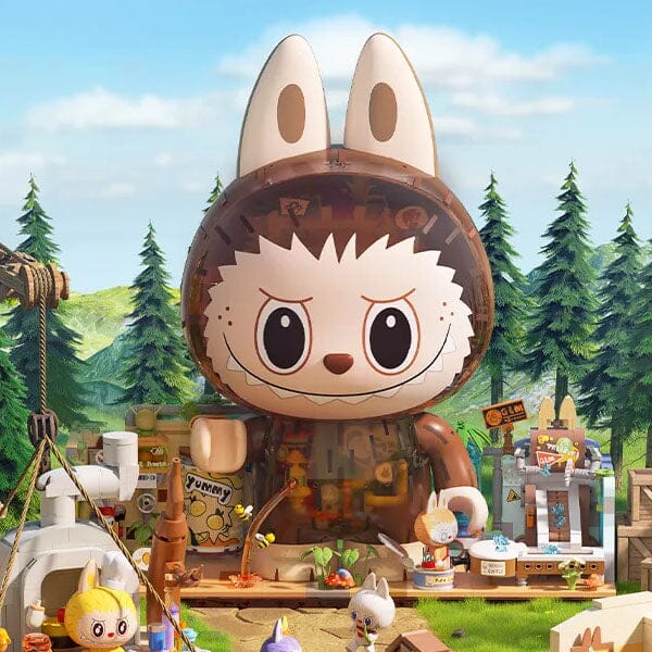 Pop Mart x THE MONSTERS: Labubu Forest Secret Base Tree House Building Block Set - Playful Home (497pc) Simple Pop Mart 
