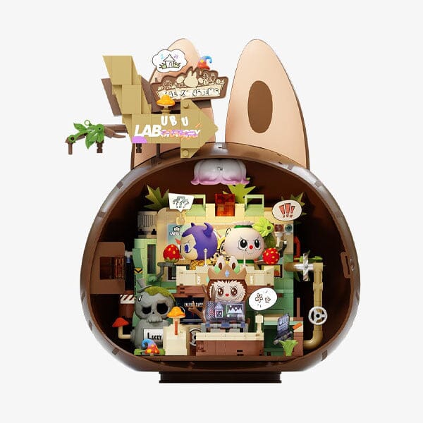 Pop Mart x THE MONSTERS: Labubu Forest Secret Base Tree House Building Block Set - Playful Home (497pc) Simple Pop Mart 