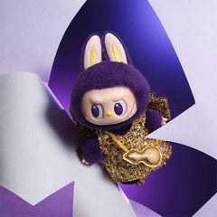 Pop Mart x THE MONSTERS: Labubu Wearing PRONOUNCE Fashion Label "Wings Of Fortune" Plush Doll Pendant (1pc) Simple Pop Mart 