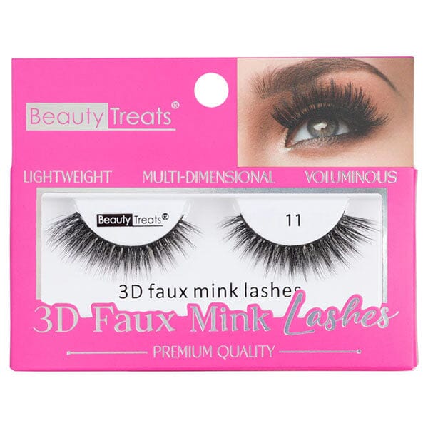 Beauty Treats® 3D Faux Mink Strip Lashes (Multiple Styles) Simple Showcase Enchanted (Style No. 11) 