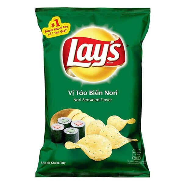 Lay's Nori Seaweed Flavor Potato Chips (‎90g) Limited Edition Import From Vietnam Simple Lay's 