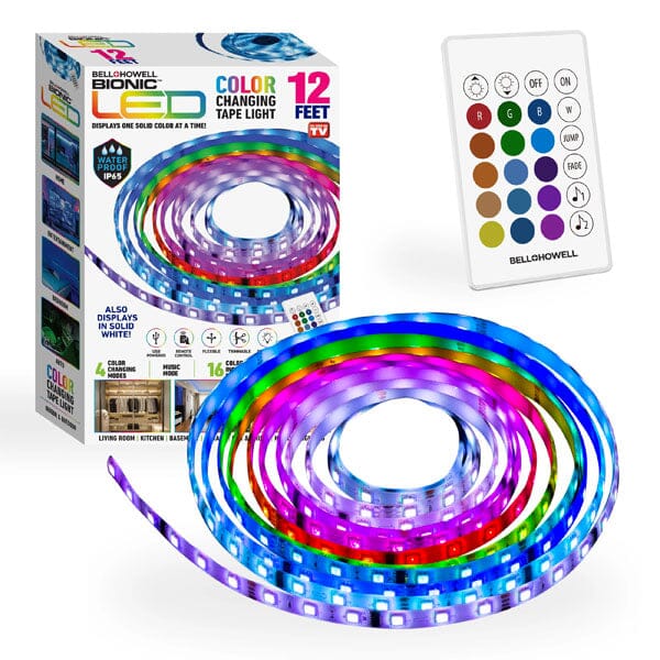 Bell + Howell 12ft Bionic LED Color Changing Tape Light Simple Showcase 