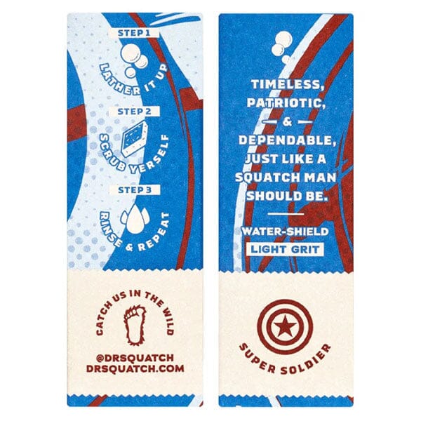 Dr. Squatch® x Marvel™ All-Natural Bar Soap For Men - Captain America Liberty Lather Simple Dr. Squatch 