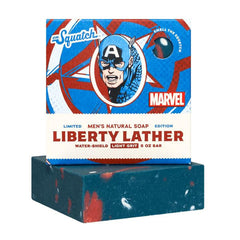 Dr. Squatch® x Marvel™ All-Natural Bar Soap For Men - Captain America Liberty Lather