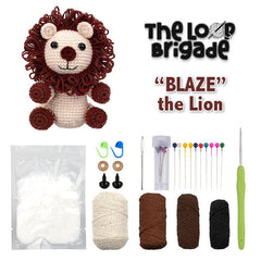 The LOOP Brigade: DIY Crochet Plush Toy Complete Kit For Beginners - Blaze the Lion