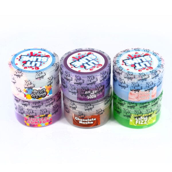 Lit Slime Fidget Putty Texture Pack Sampler Box (6 Jars) Simple Showcase 