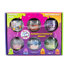 Lit Slime Fidget Putty Texture Pack Sampler Box (6 Jars) Simple Showcase 