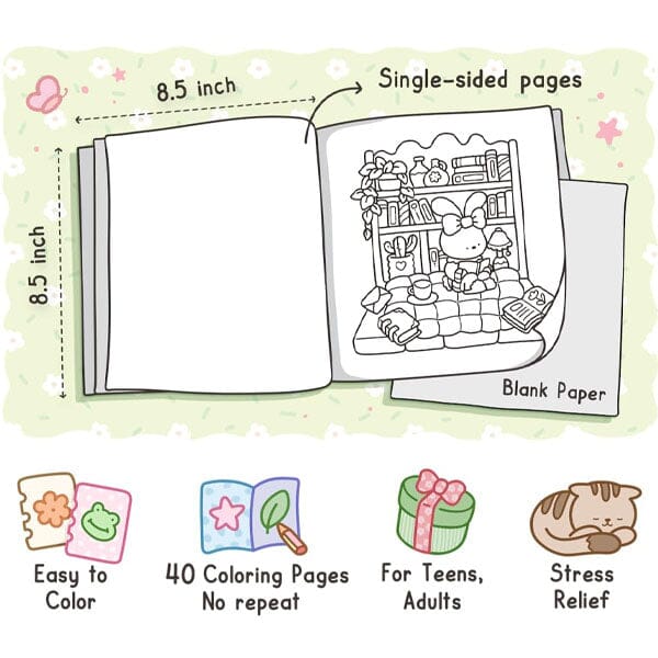 "Little Corner" Coloring Book: Cozy Space Coloring by Coco Wyo (40 Pages) Simple Coco Wyo 