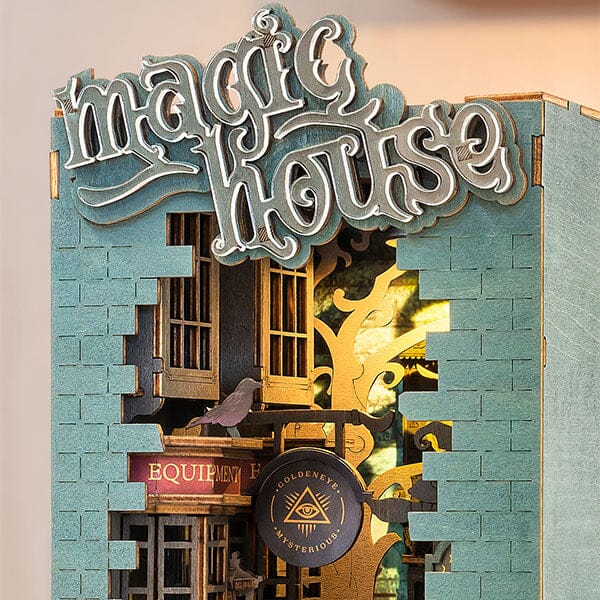 Rolife Book Nook LED Magic House DIY Kit (216pc) Simple Rolife 