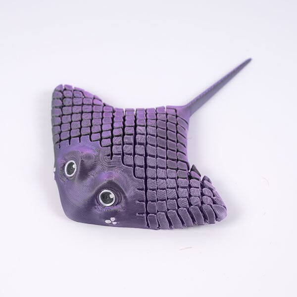 3D Printed Articulated Manta Ray Fidget Toy (Multiple Colors) Simple Exclusive Purple & Black 