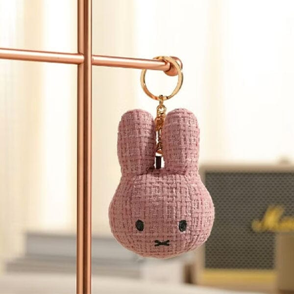 Dutch Miffy 4" Plush Keychain Clip in Pink Simple Miffy 