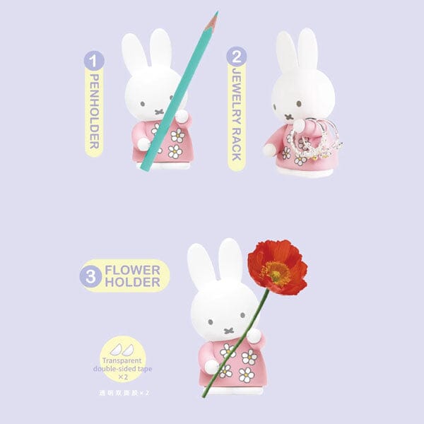 Miffy Pen Holder Series Figurine Blind Box (1pc) Simple Miffy 