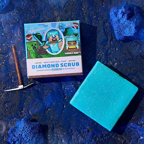 Dr. Squatch® Minecraft™ Diamond Scrub All-Natural Bar Soap For Men (1pc) Limited Edition Simple Dr. Squatch 