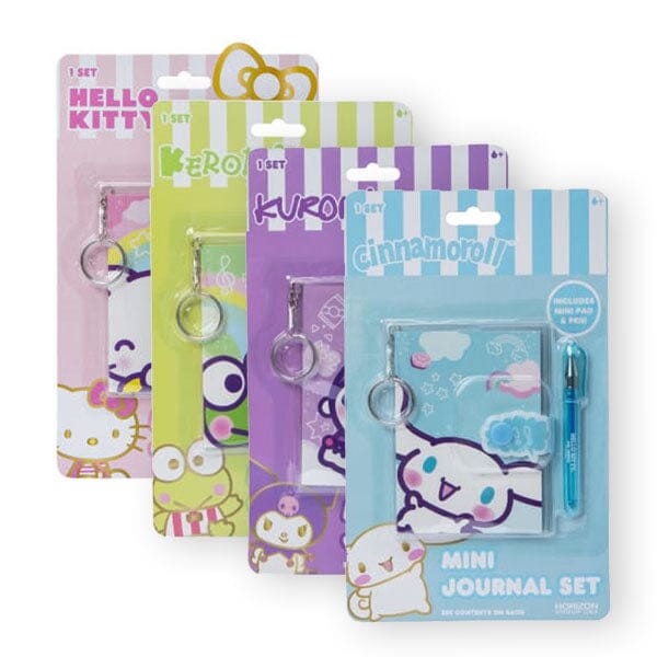 Hello Kitty & Friends Sanrio Mini Journal Keychain w/ Gel Pen (1pc) Style Ships Assorted Simple Showcase 