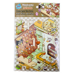 Studio Art Moodioma Kawaii Sticker Story Scene Kit (2 Sticker Sheets + Background Card) Multiple Styles
