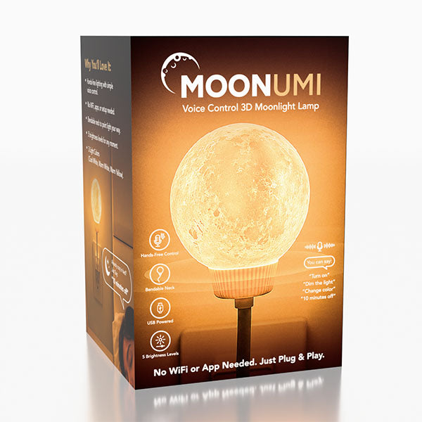 MoonUmi Voice Control 3D Moon Light Nightlight Lamp (1pc)