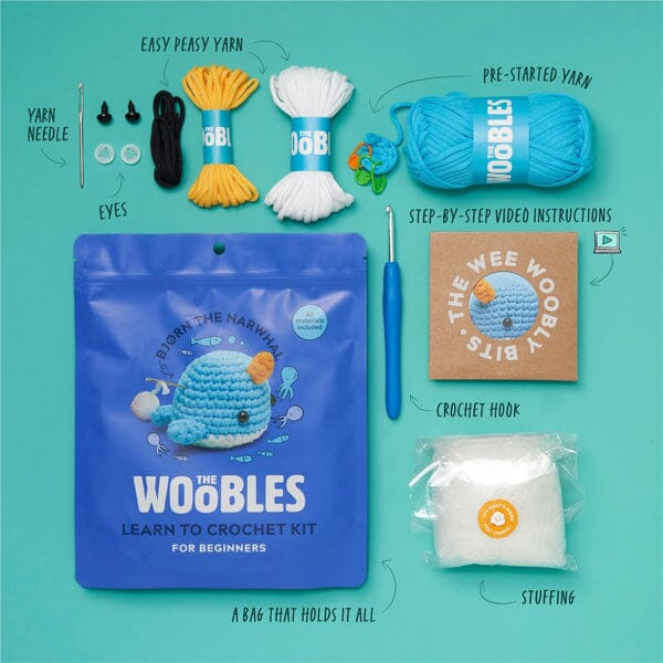 Woobles DIY Mini Crochet Plush Toy Complete Kit (Multiple Styles) Simple Showcase 