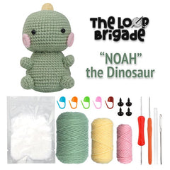 The LOOP Brigade: DIY Mini Crochet Plush Toy Complete Kit For Beginners (Multiple Characters) Preorder Showcase Noah the Dinosaur 