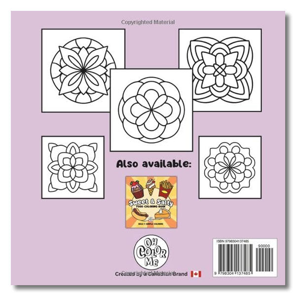 Flowing Mandalas Cute Coloring Book for Adults and Teens By Oh Color Me