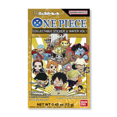 Bandai Namco x One Piece Anime Chocolate Flavored Wafer & Collectible Sticker Pack Volume 1 (13g)