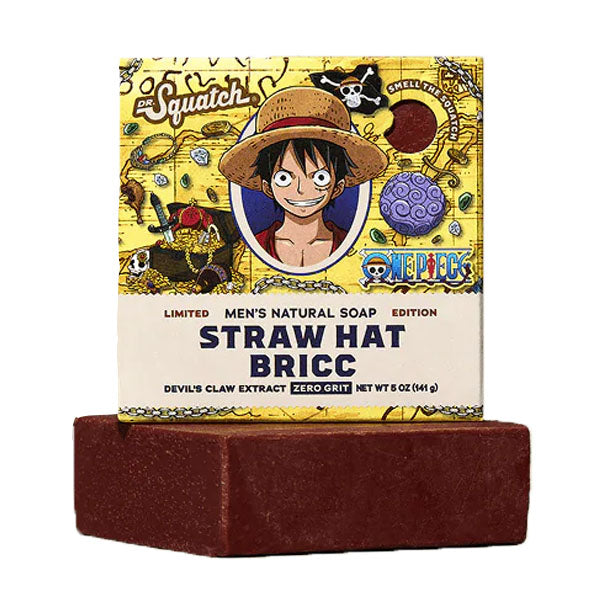 Dr. Squatch® x One Piece Anime All-Natural Bar Soap For Men - Straw Hat Bricc
