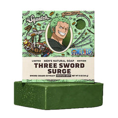 Dr. Squatch® x One Piece Anime All-Natural Bar Soap For Men - Three Sword Surge