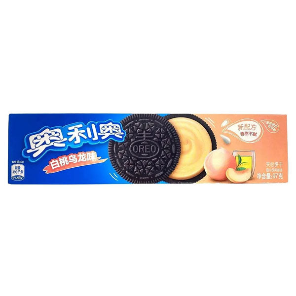 OREO Chocolate Sandwich Cookie White Peach Oolong Tea Flavor (97g) Limited Edition Import