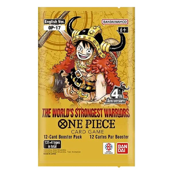 One Piece Card Game The World's Strongest Warriors OP-17 Booster Pack (1 Pack of 12 Cards) Simple One Piece