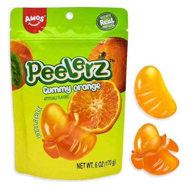 Amos 4D Peelerz Peelable Fruit Gummy Candy (6oz) Multiple Flavors Simple Amos Sweets [Pre-Order] Amos Orange Peelerz 