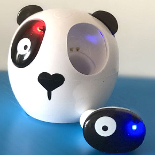 SoundLogicXT Panda TWS Bluetooth Earbud Headphones w/ Adorable Charging Case Simple Showcase 