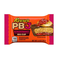 REESE'S Big Cup PB&J Strawberry Milk Chocolate Peanut Butter Cup (1.4oz) Simple REESE'S 