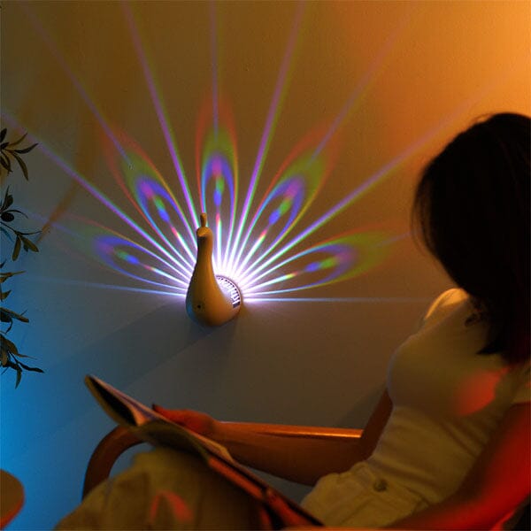 PeacockPop Wall Sconce Peacock Projection Touch Lamp Simple Exclusive 