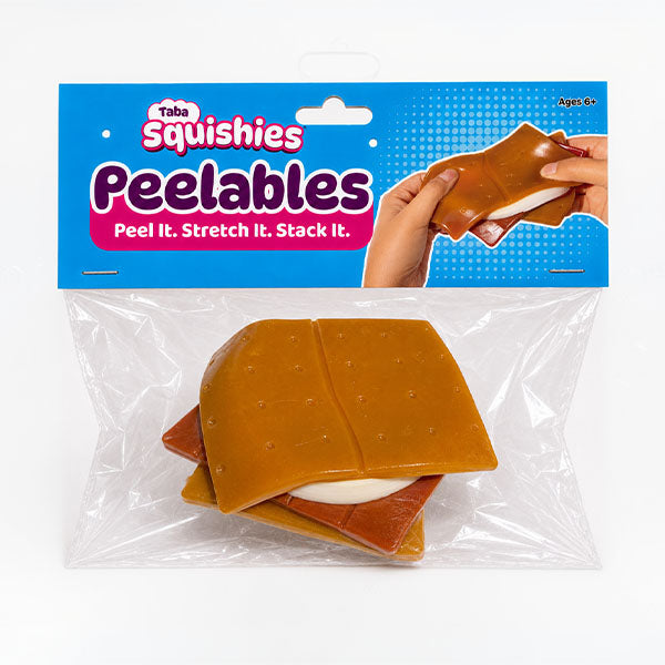 Taba Squishies® Peelables Deluxe Premium Silicone Fidget Toy (1pc) Chocolate S'more