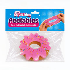 Taba Squishies® Peelables Deluxe Premium Silicone Fidget Toy (1pc) Sprinkle Donut