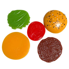 Taba Squishies® Peelables Deluxe Premium Silicone Fidget Toy (1pc) Hamburger
