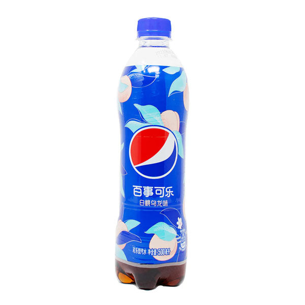 Pepsi White Peach Oolong Flavor Soda Drink (500mL) Limited Edition Import