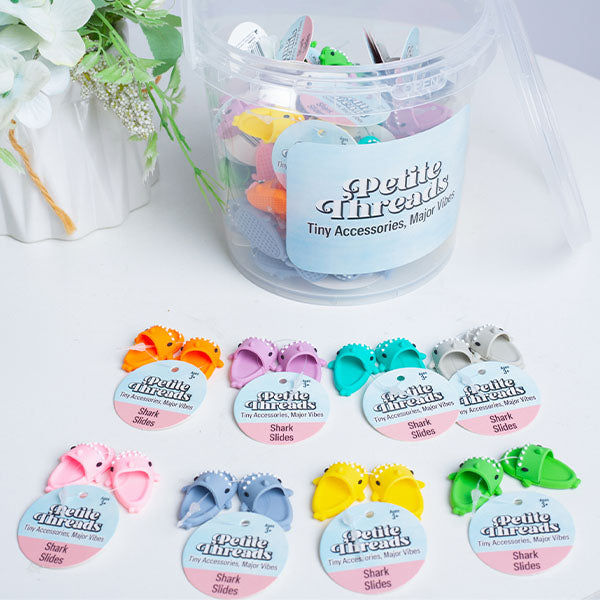 Mini Cartoon Slides Sandals For Plush Dolls (1pc) Multiple Styles - Petite Threads Simple Exclusive 