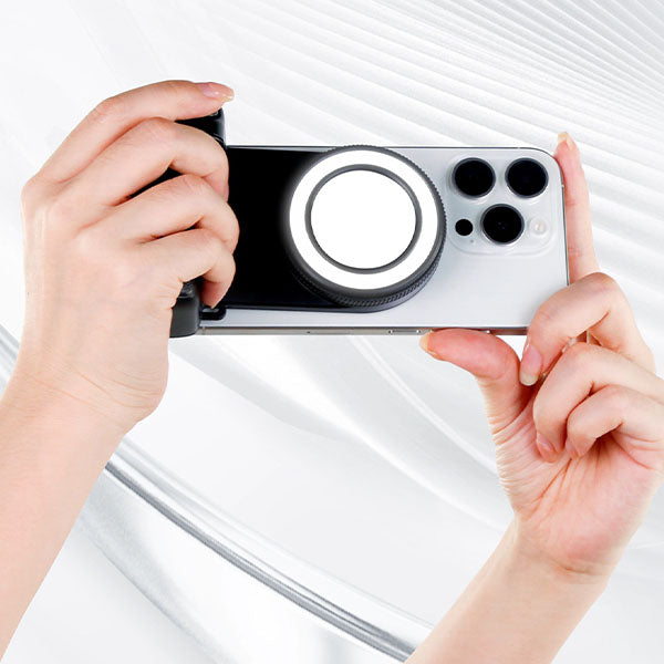 GearWaves 3-in-1 Magnetic Phone Grip & Mini Ring Light (Includes Remote) Simple Exclusive 