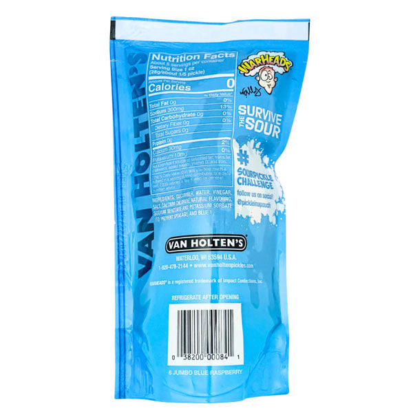 Van Holten's x Warheads Extreme Sour Blue Raspberry Jumbo Pouched Pickle