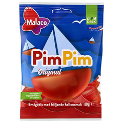 Swedish Candy: Malaco PimPim Original Raspberry Gummy Boats (2.8oz) Simple Showcase 