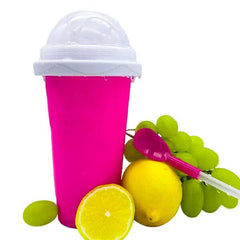 ProKitchen SQUEEZur Instant Slushie Maker Cup | Includes Straw/Spoon | NEW Colors! Simple Showcase 