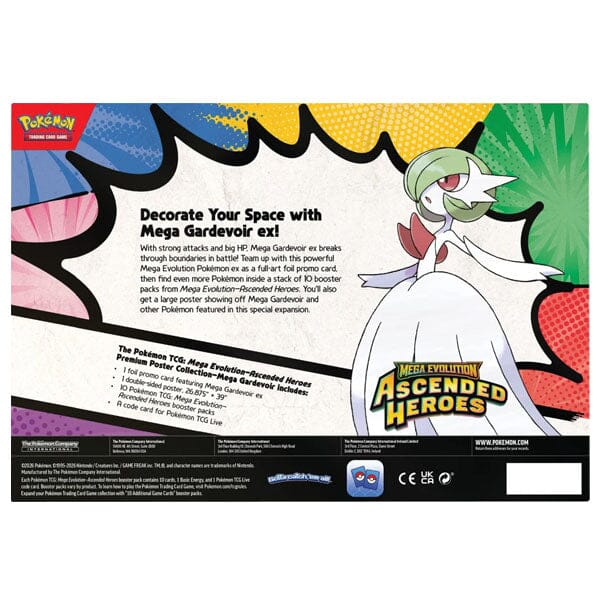 Pokémon TCG: Mega Evolution Ascended Heroes Premium Poster Collection (100 Cards + Giant Poster) Simple Pokémon
