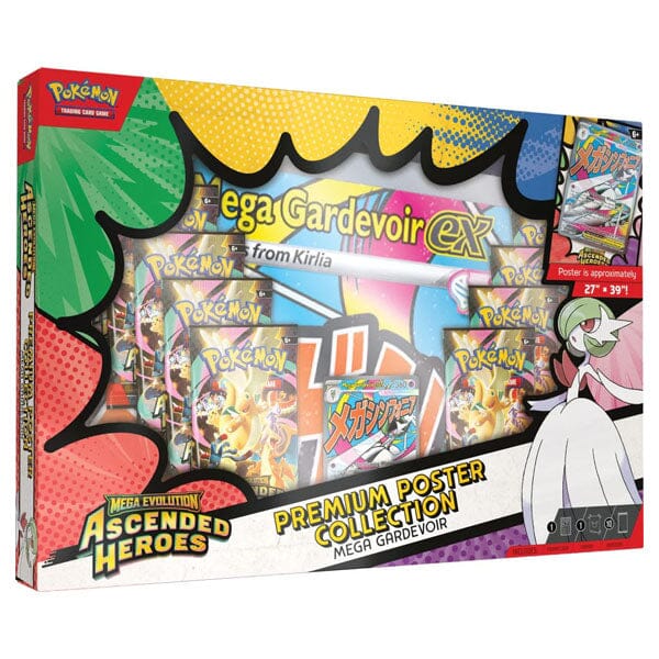 Pokémon TCG: Mega Evolution Ascended Heroes Premium Poster Collection (100 Cards + Giant Poster) Simple Pokémon