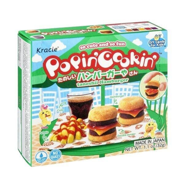 Kracie Popin' Cookin' DIY Novelty Japanese Candy Kits (Multiple Styles) Simple Kracie Popin' Cookin' Tanoshii Hamburger Kit 